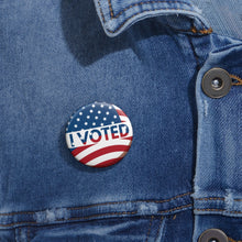 Load image into Gallery viewer, I Voted Pins - I Voted Pin American Flag Pin - Vote Voted Biden Harris Trump Pins - Vote Pins Vote Election 2020 Voted Custom Pin Buttons
