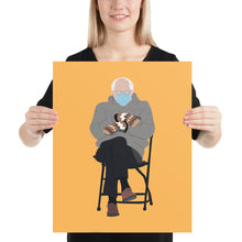 Load image into Gallery viewer, Bernie Poster - Bernie Cool Mood Poster - Bernie Mittens Poster - Bernie Sitting Chair Meme Poster - Minimalistic Poster of Bernie Sanders
