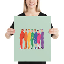 Load image into Gallery viewer, BTS Poster - BTS Minimal Art - Boys Rainbow BTS - Army Namjoon Jin Yoongi Hobi Jimin Taehyung Jungkook Wall Art Poster
