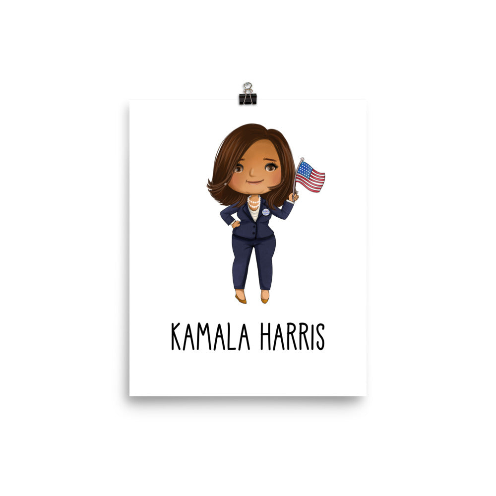 Kamala Harris Empowered and Inspirational Women Wall Poster for Educational School Classroom or Nursery Theme 8x10 Poster - Inaugurated VP