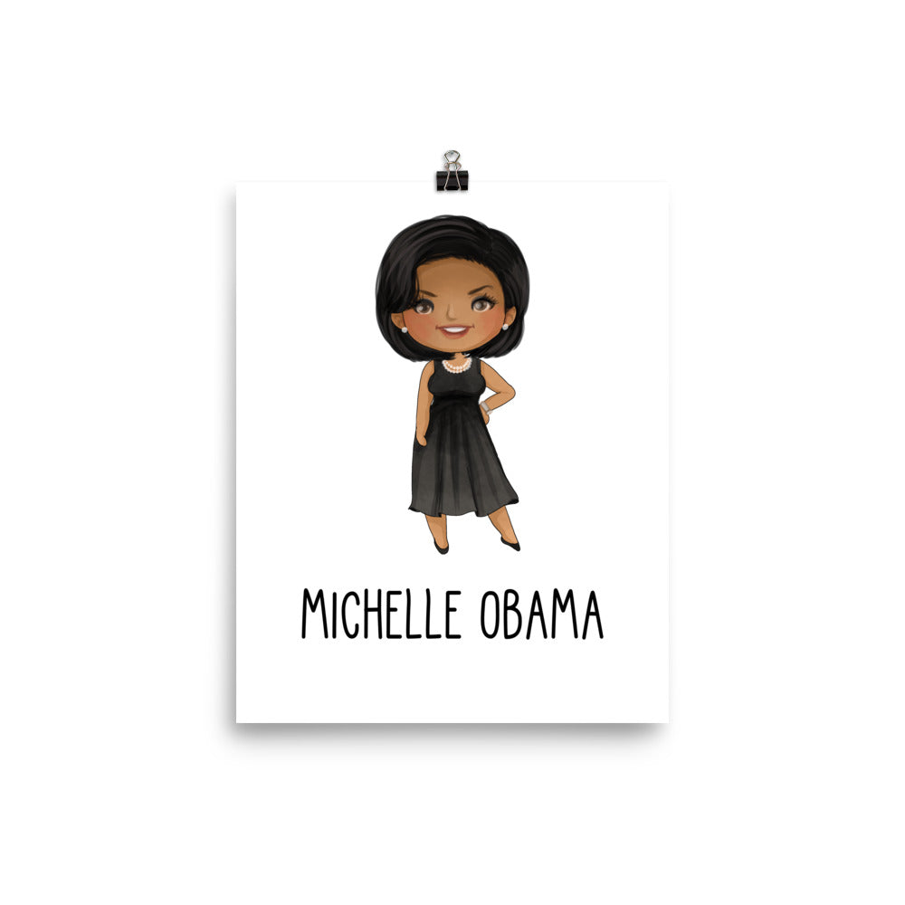 Michelle Obama Empowered and Inspirational Women Wall Poster for Educational School Classroom or Nursery Theme 8x10 Poster - Obama Poster