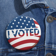 Load image into Gallery viewer, I Voted Pins - I Voted Pin American Flag Pin - Vote Voted Biden Harris Trump Pins - Vote Pins Vote Election 2020 Voted Custom Pin Buttons

