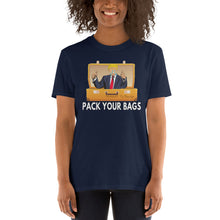 Load image into Gallery viewer, Impeached Donald Trump Pack Your Bags To Russia Tshirt - President Biden will Handle this - Lets go Momala Harris - Biden Won Unisex T-Shirt
