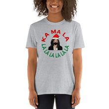 Load image into Gallery viewer, Kamala Harris Christmas Shirt - Ka Ma La La La La La La La Kamala Mask Santa Hat T-Shirt - Kamala I&#39;m Speaking Unisex T-Shirt

