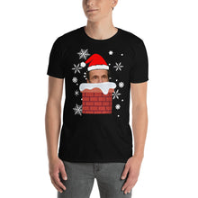 Load image into Gallery viewer, Cuomo Claus Coming Down the Chimney - Cuomo Shirt - Cuomo Watching You - Cuomo Christmas Tshirt Short-Sleeve Unisex T-Shirt - Funny Cuomo
