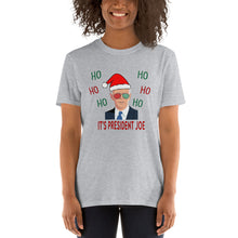 Load image into Gallery viewer, Ho Ho Ho It&#39;s President Joe - Biden Christmas Shirt - Biden Christmas Tshirt - Joe Biden President 46 Santa Hat Christmas Glasses Gift Shirt
