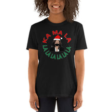 Load image into Gallery viewer, Kamala Harris Christmas Shirt - Ka Ma La La La La La La La Kamala Mask Santa Hat T-Shirt - Kamala I&#39;m Speaking Unisex T-Shirt
