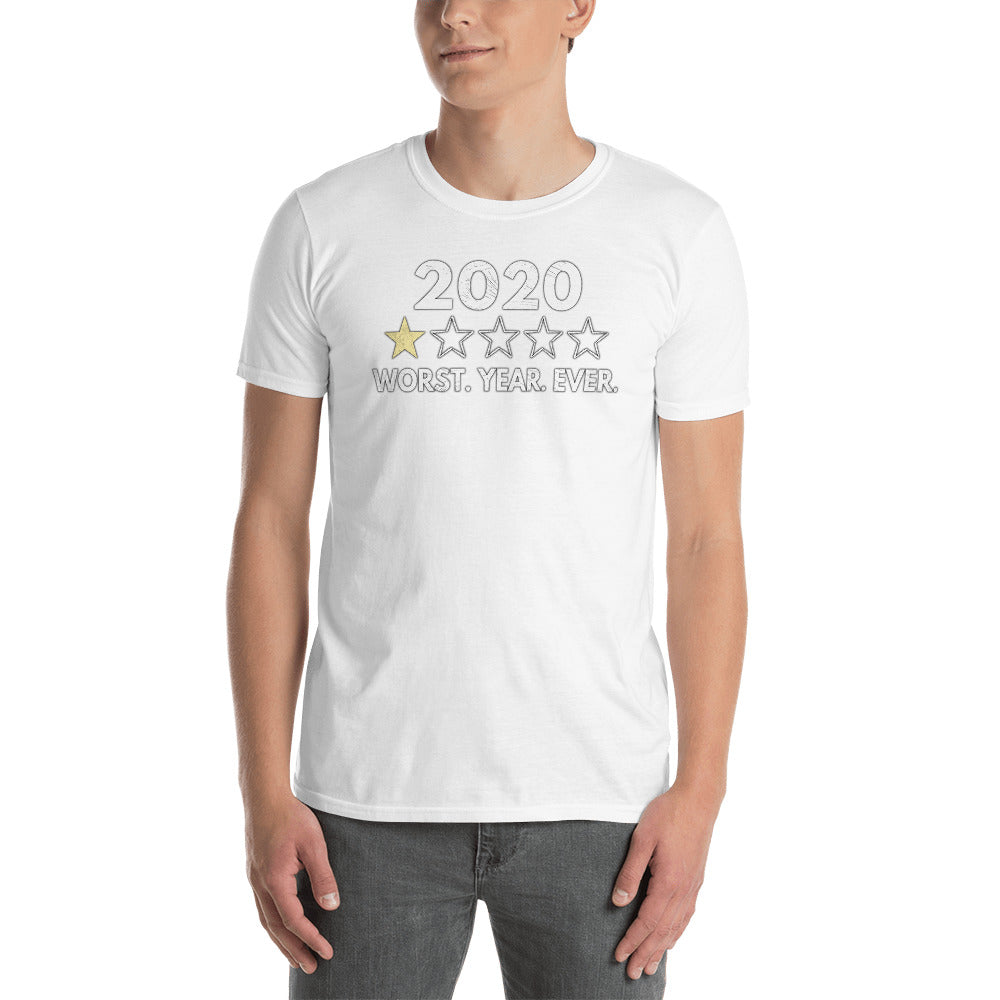 2020 Funny Shirt - One Star Review - Worst Year Ever - Funny Trending Gift Tshirt - Short-Sleeve Unisex T-Shirt