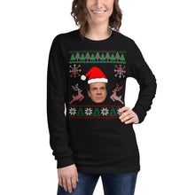 Load image into Gallery viewer, Cuomo Christmas Santa Long Sleeve Shirt - Governor Cuomo Creeping Peeping Peeking Looking NY Tough Ugly Christmas Unisex Long Sleeve Tee
