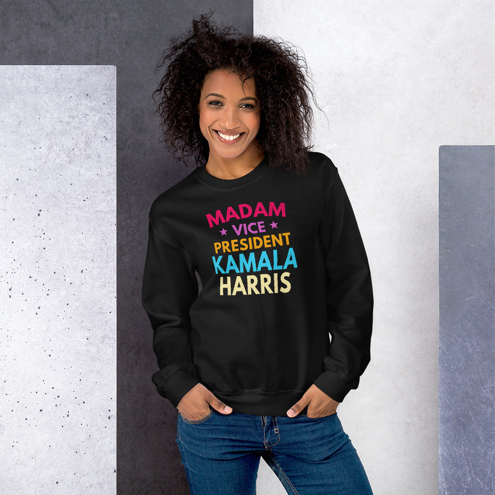 Kamala Harris Madam Vice President Sweatshirt - Kamala Harris Vice President Momala Mamala - Kamala Harris VP - VP Harris Unisex Sweatshirt