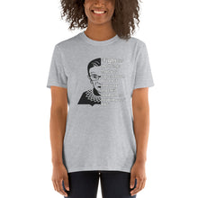 Load image into Gallery viewer, RBG Ruth Bader Ginsburg Quote Tshirt - RIP RBG Supreme Court Justice - Fight for the things you care about - Vote Unisex T-Shirt
