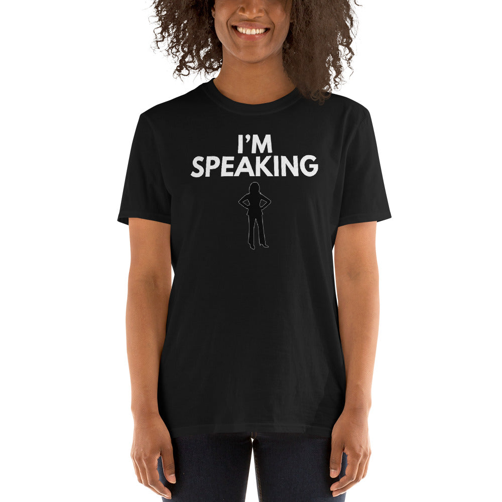 Kamala Momala Harris Quote I'm Speaking Shirt - Vice President Pence I'm Speaking - Let Kamala Speak - Vote Biden Harris Unisex T-Shirt