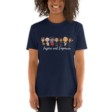 Load image into Gallery viewer, Inspire and Empower - Female Empowerment Tshirt - Role models VP Kamala, Michelle Obama, RBG, Greta, Goodall, Amelia Unisex T-Shirt
