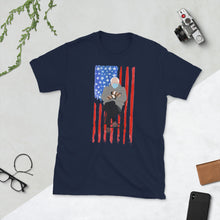 Load image into Gallery viewer, Bernie Sanders USA Flag Meme Shirt Bernie Shirt Bernie USA Shirt Bernie Sanders Mittens Meme USA Short-Sleeve Unisex T-Shirt Bernie 2021
