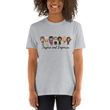 Load image into Gallery viewer, Inspire and Empower - Female Empowerment Tshirt - Role models VP Kamala, Michelle Obama, RBG, Greta, Goodall, Amelia Unisex T-Shirt
