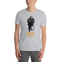 Load image into Gallery viewer, Bernie 2024 Bernie Sitting Chair Meme Shirt - Bernie Sanders Mood Biden Inauguration Bernie Mask Cold Funny Meme 2021 Unisex T-Shirt
