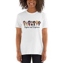 Load image into Gallery viewer, Inspire and Empower - Female Empowerment Tshirt - Role models VP Kamala, Michelle Obama, RBG, Greta, Goodall, Amelia Unisex T-Shirt
