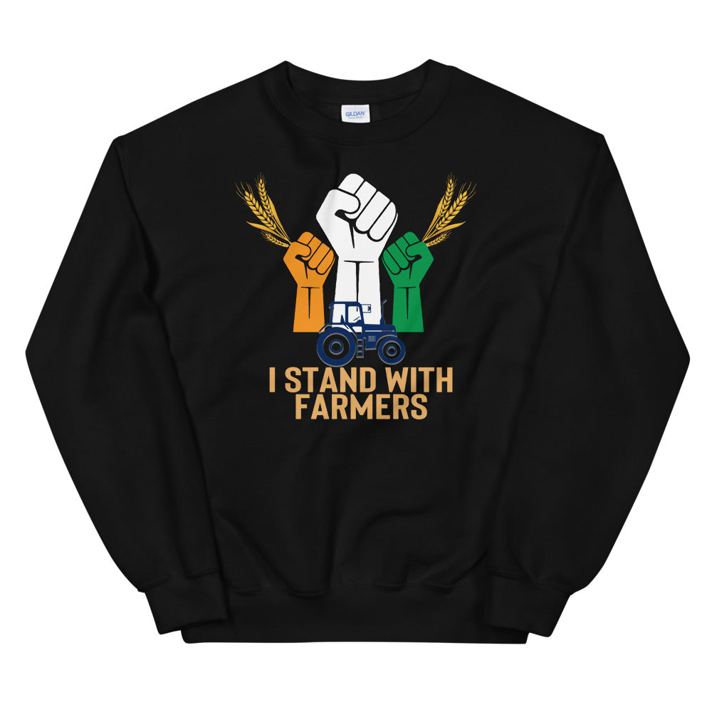I Stand With Farmers Sweatshirt - Punjab India Farmers - Support Farmers - No Farmers No Food - Rihanna Farmers Protest Unisex Sweatshirt