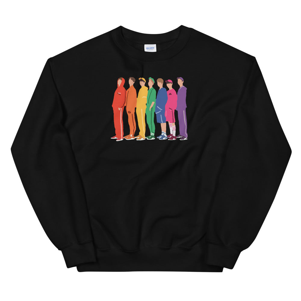 BTS Sweatshirt - BTS Minimal Art Sweatshirt - Boys Rainbow BTS - Army Namjoon Jin Yoongi Hobi Jimin Taehyung Jungkook Unisex Sweatshirt