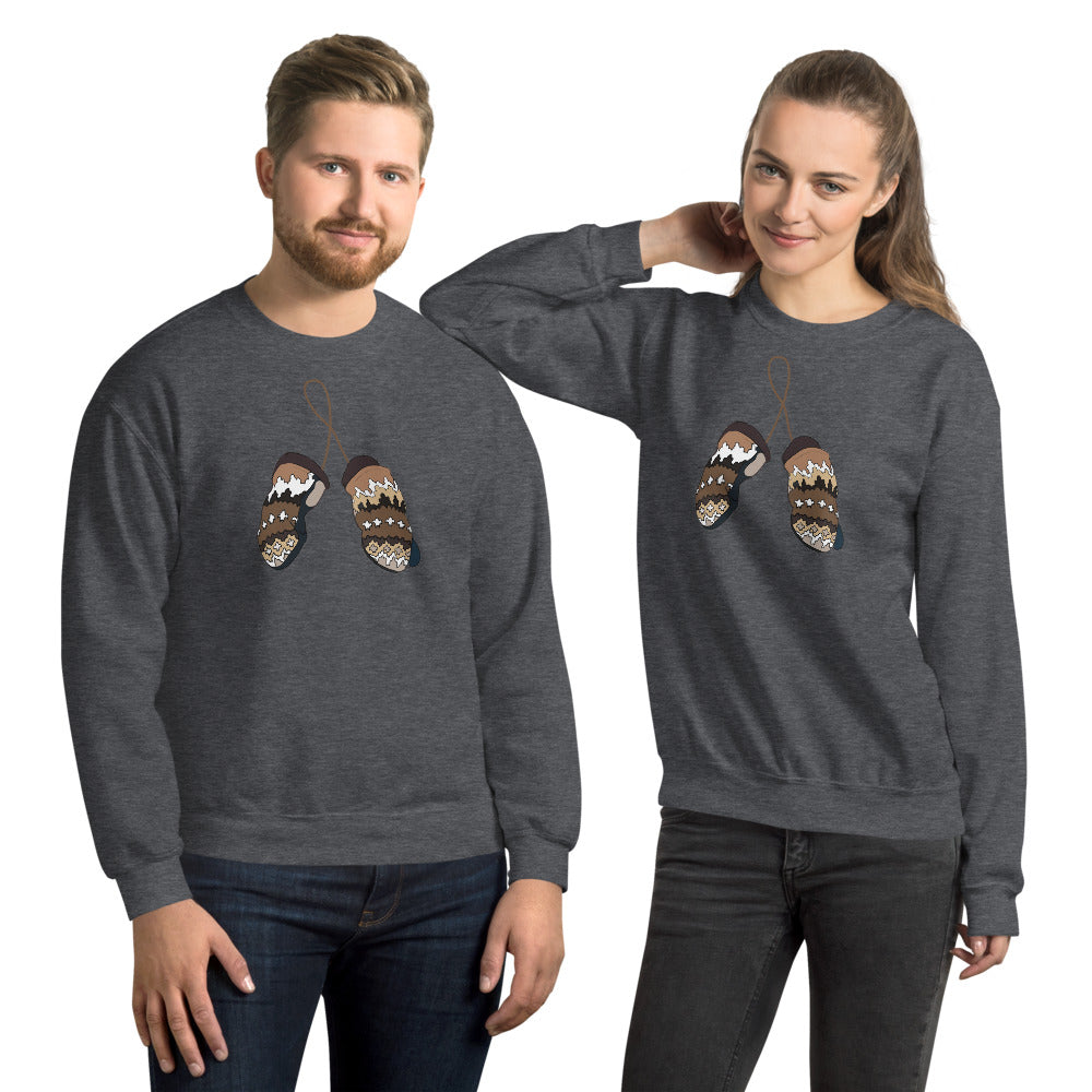 Bernie Sanders Mittens Sweatshirt - Bernie Sweatshirt MIttens - Funny Bernie Meme - Bernie Mittens Pattern Bernie Vermont Unisex Sweatshirt