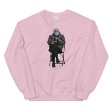 Load image into Gallery viewer, Bernie Sanders Sitting Meme Sweatshirt - Bernie Sitting Meme 2021 - Bernie being Bernie at Biden Inauguration 2021 - Meme Unisex Sweatshirt
