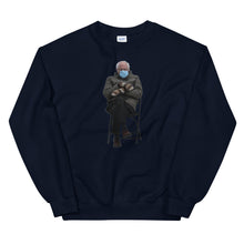 Load image into Gallery viewer, Bernie Sanders Sitting Meme Sweatshirt - Bernie Sitting Meme 2021 - Bernie being Bernie at Biden Inauguration 2021 - Meme Unisex Sweatshirt
