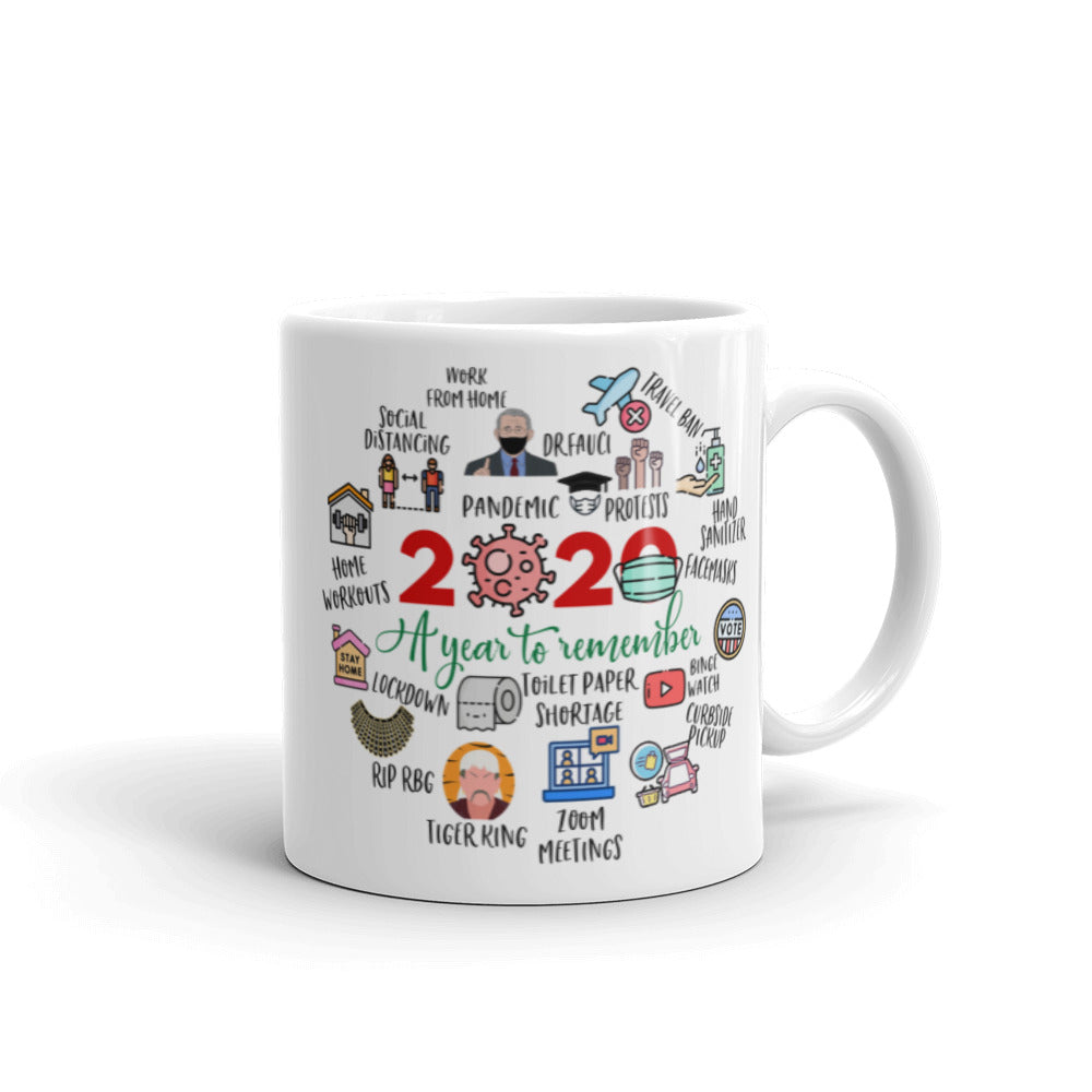The BEST 2020 Memorable Christmas Gift Mug - Funny Christmas Mug Gift - Fauci Toilet Paper Binge Watching Tiger King Election Graduation Mug
