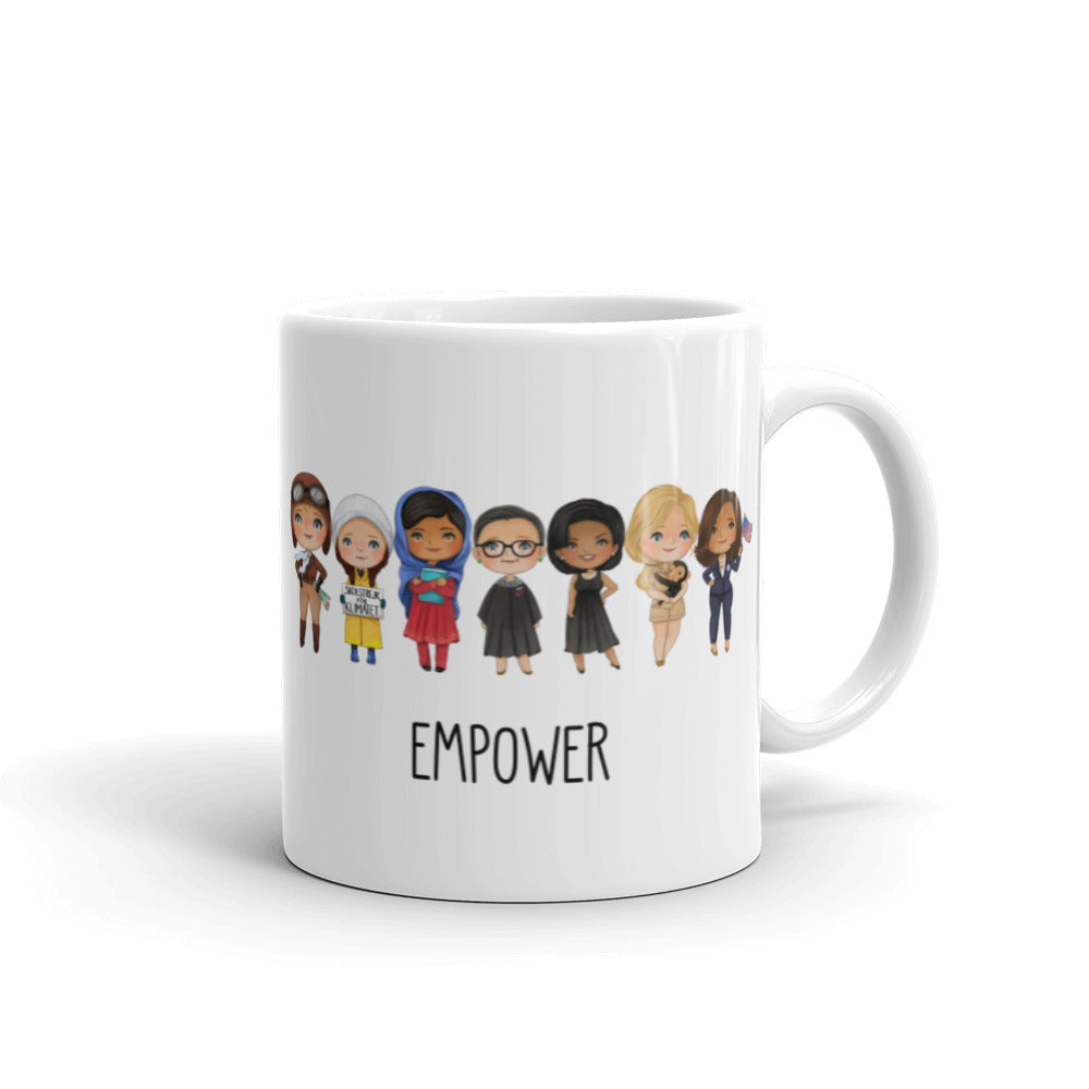 Inspire and Empower - Inspirational Women Mug - Kamala Harris Mug Obama Mug Greta Thunberg Mug - RBG Mug - Mug for Teacher