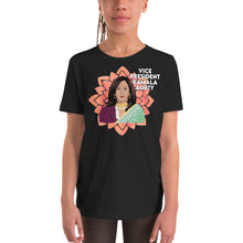 Load image into Gallery viewer, Vice President Kamala Aunty Youth Tshirt - Kamala - Kamala Harris - Kamala Sari South Asian - Aunty VP Kamala - Kamala Youth Unisex Shirt
